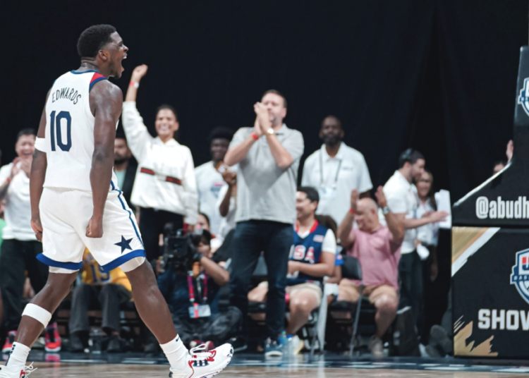 Anthony Edwards USA FIBA jordanie victoire écrasante